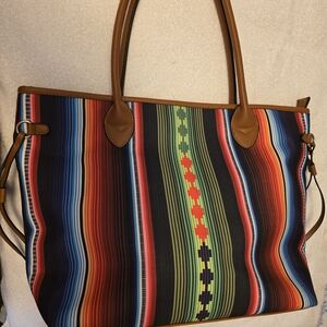 Colorful Striped Tote Bag